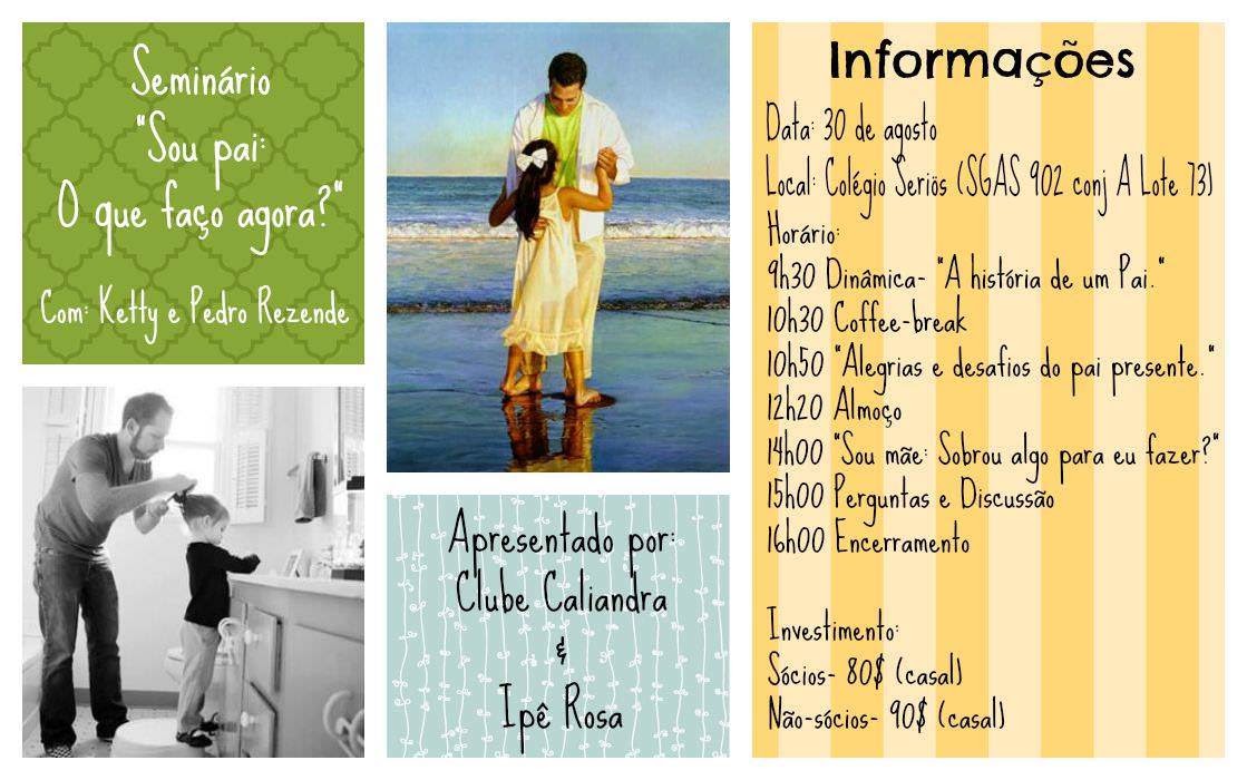 Cartaz do I Seminário Alegrias e Desafios do Pai Presente, Brasília, 2015