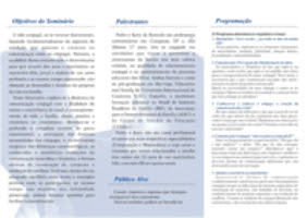 Folder do V Seminário, verso